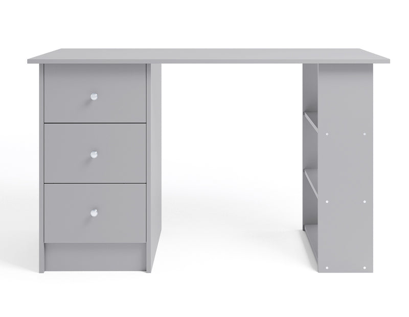Computer Desk With Drawers and 3 Shelves Home Office Desk for Small Spaces and Studies
