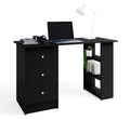 Computer Desk With Drawers and 3 Shelves Home Office Desk for Small Spaces and Studies