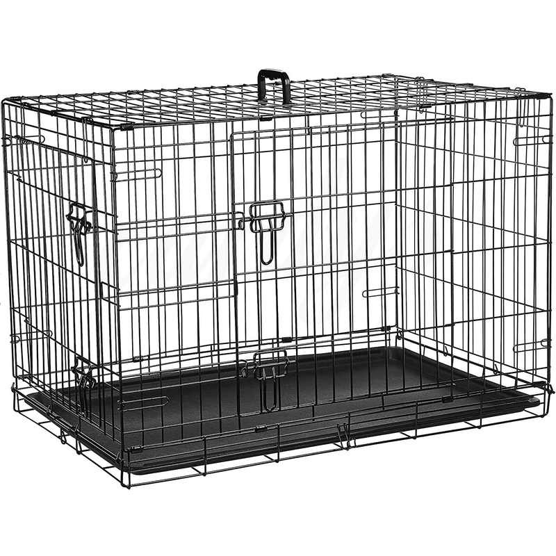 Dog Crate, Heavy Duty Dog Cage With 2 Doors