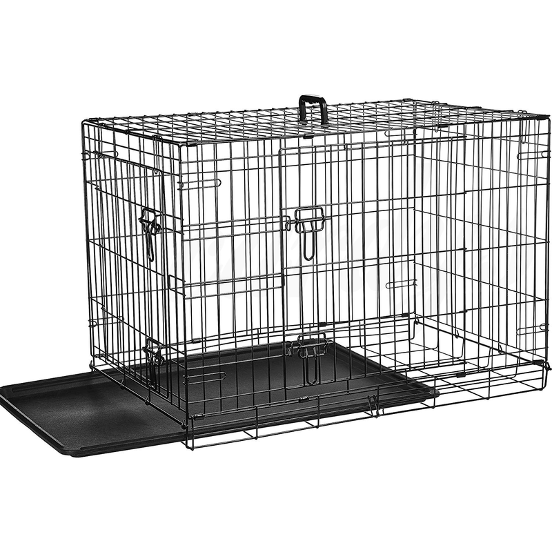 Dog Crate, Heavy Duty Dog Cage With 2 Doors