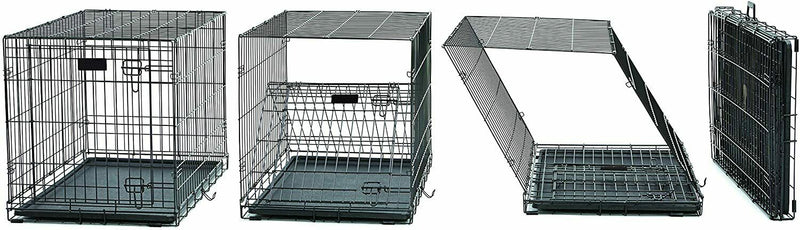 Dog Crate, Heavy Duty Dog Cage With 2 Doors