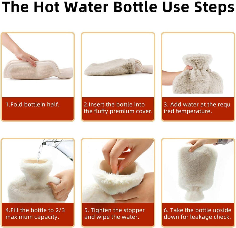 Hot Water Bottle with Soft Cosy Cover