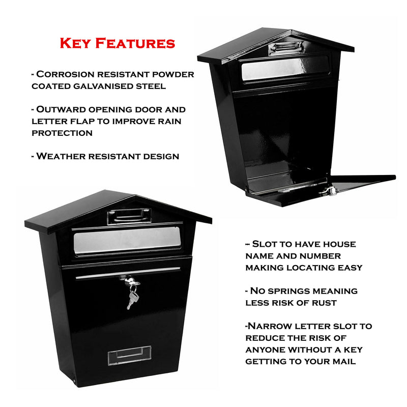Wall Mounted Letter Box with Key Lock