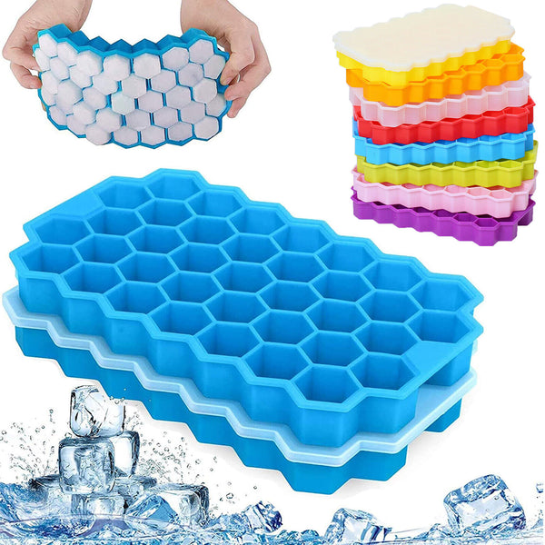 Honeycomb Ice Cube Tray with Lid
