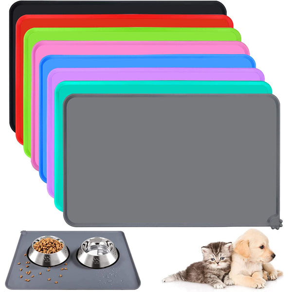 Pet Feeding Mat for Food and Water Bowls